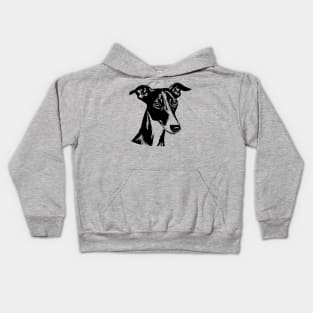 Lurcher Dog Sketch Kids Hoodie